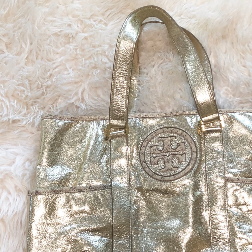 Nordstrom Anniversary Handbag Gold/ Python Tote